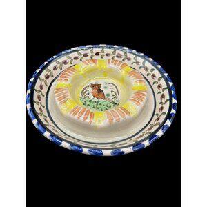 Vintage Tonala Ashtray Trinket Dish 1950s Owl Mexico 7 in Excellent Condition